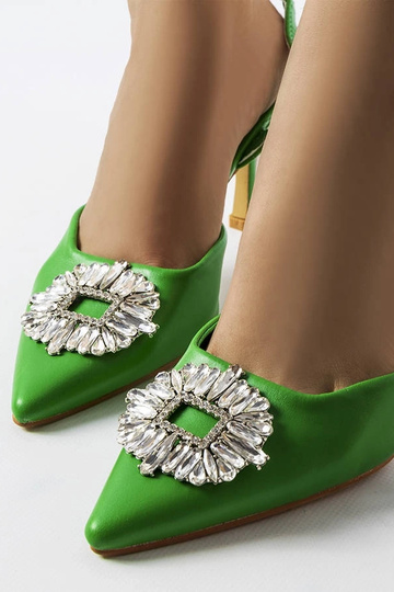 Orange neon Lorine stiletto pumps 2