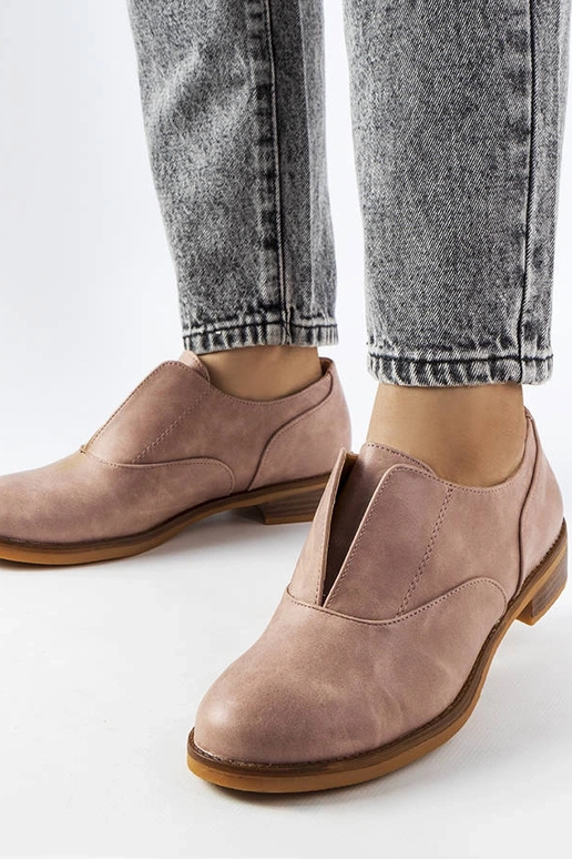 Różowe półbuty z ekoskóry Burdett