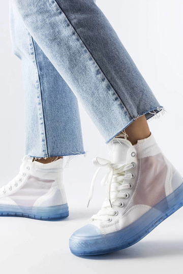 Biało-niebieskie trampki za... 2