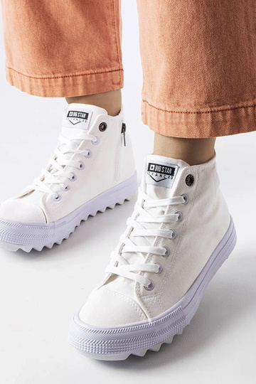 Białe trampki za kostkę Big...