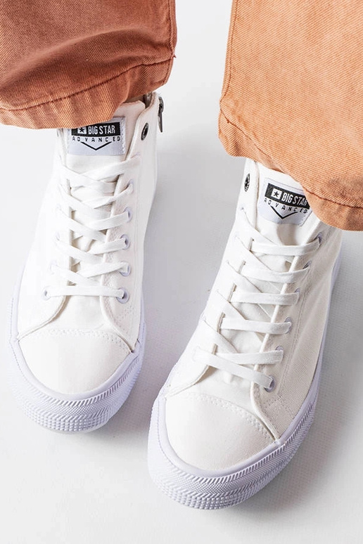Białe trampki za kostkę Big Star...
