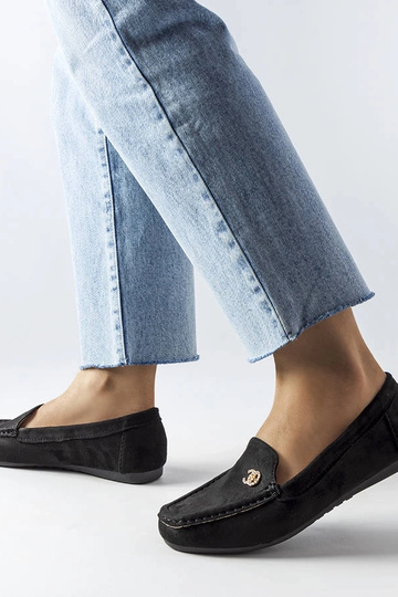 Czarne mokasyny damskie... 2