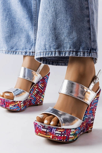 Srebrne sandały na... 2