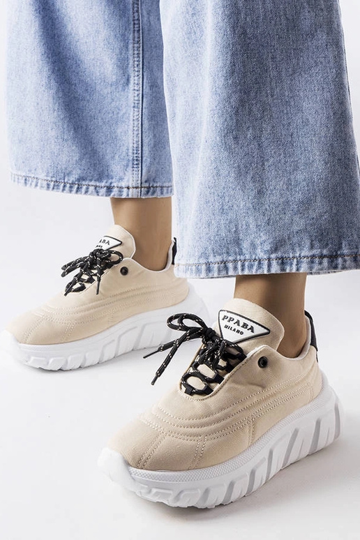 Beżowe sneakersy Aisys