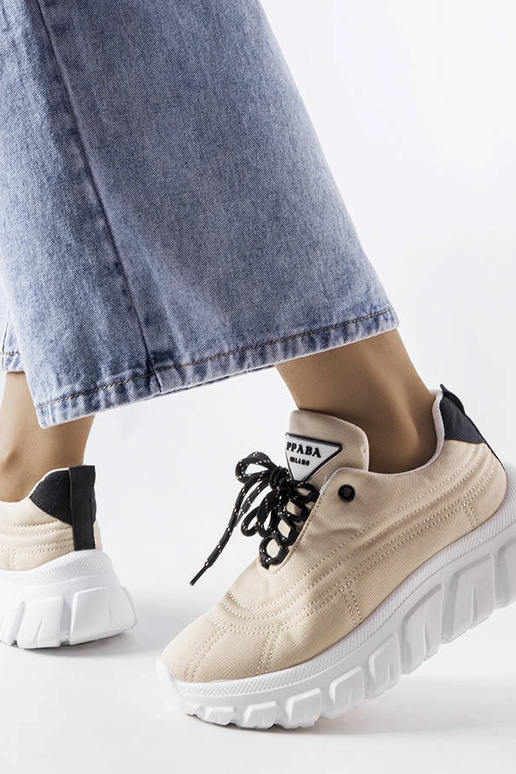 Beżowe sneakersy Aisys