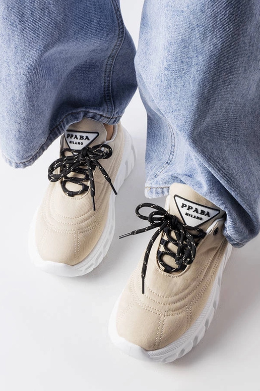 Beżowe sneakersy Aisys