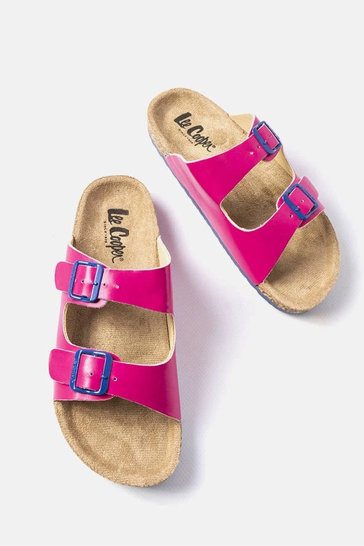 Różowe korkowe klapki Lee Cooper...