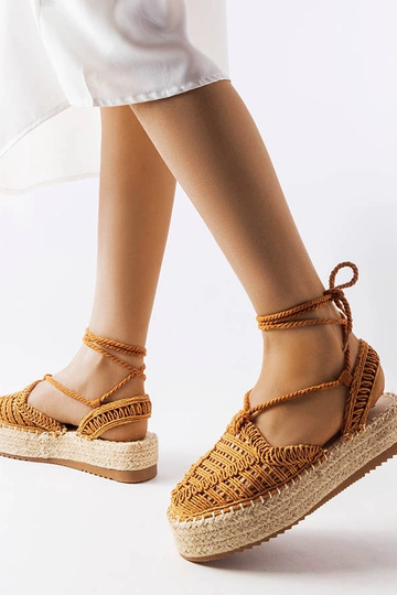 Women's red espadrilles Big Star HH274494