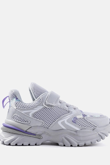 Szare dziecięce sneakersy na rzepy Robillard