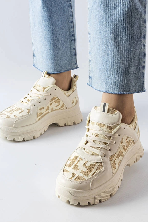 Beżowe masywne sneakersy Brunswick