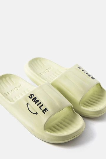 Zielone piankowe klapki Smile