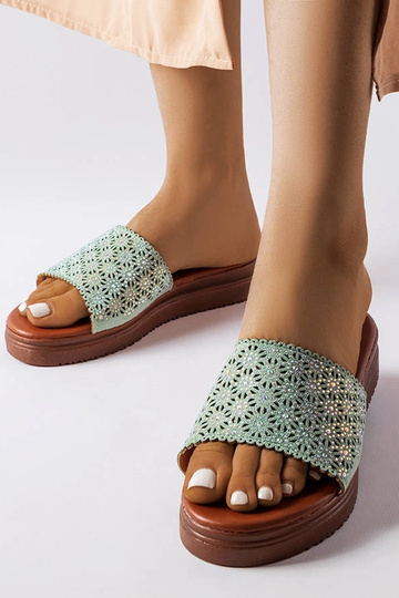 Rose gold slides Trisha