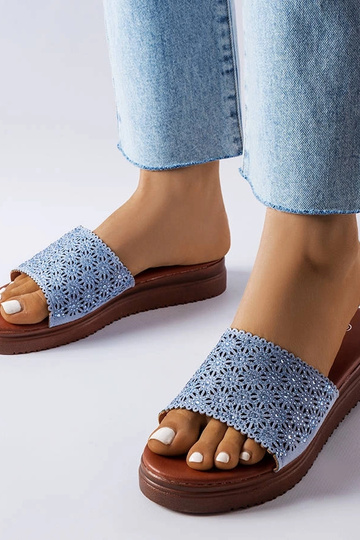 Rose gold slides Trisha