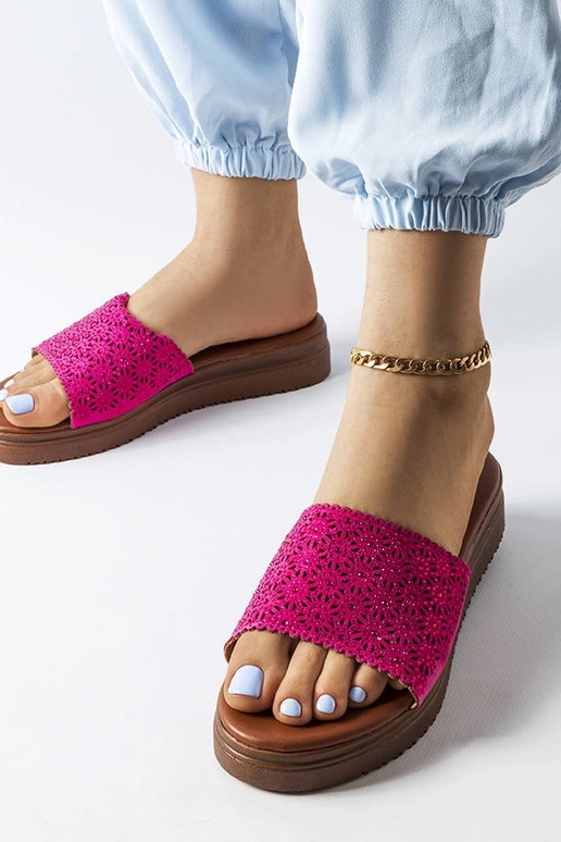 Rose gold slides Trisha