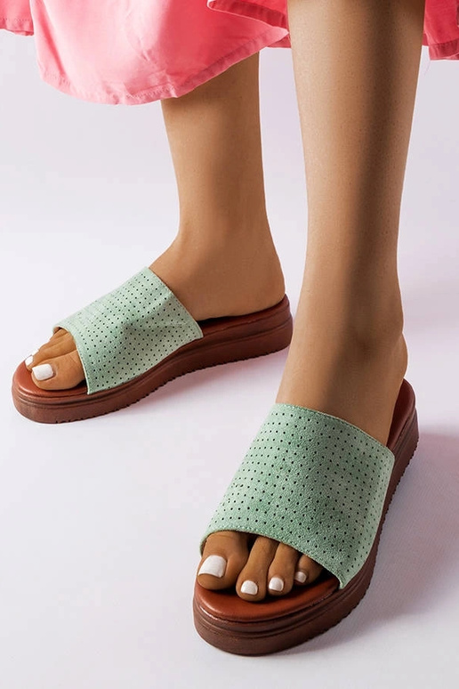 Rose gold slides Trisha