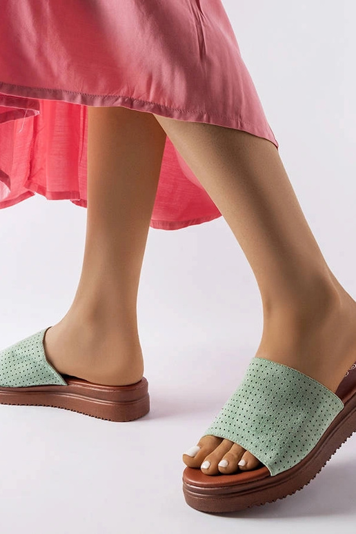 Rose gold slides Trisha