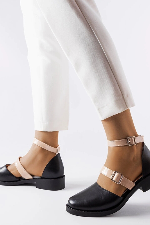 Czarne  baleriny ze sprzączką Josiane