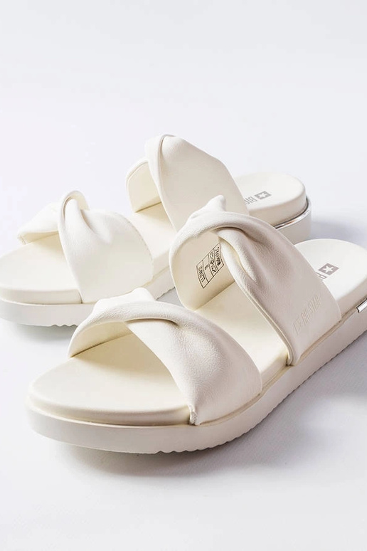Beige slides with fur Adelma