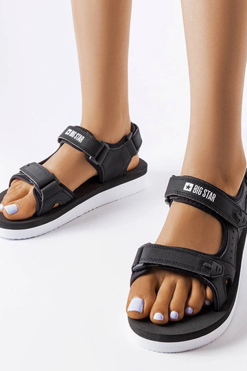 Czarne piankowe sandały Big...