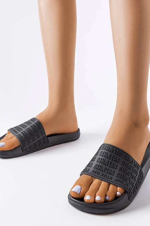 Czarne klapki Big Star LL274A147