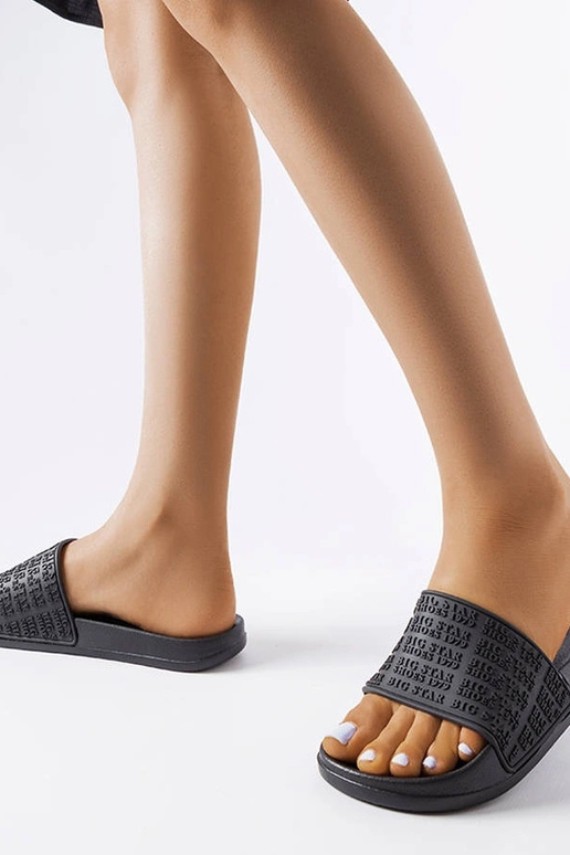 Czarne klapki Big Star LL274A147