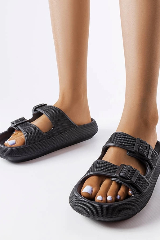 Beige slides with fur Adelma