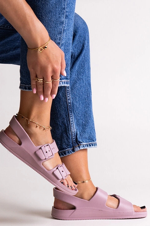 Beige slides with fur Adelma