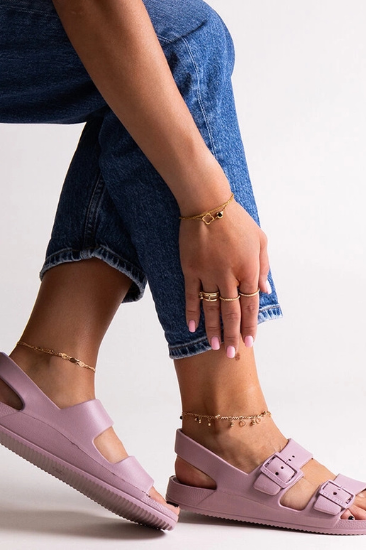 Beige slides with fur Adelma