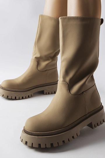 Brązowe matowe kozaki Hollie 2