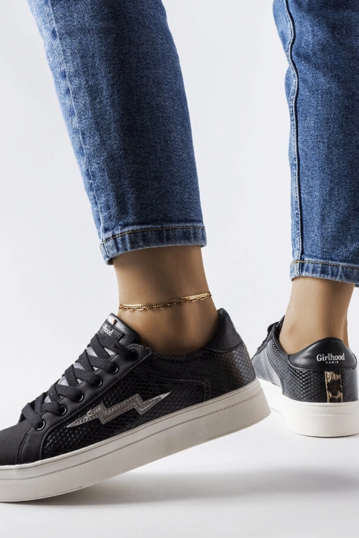 Czarne sneakersy  Vernadeau