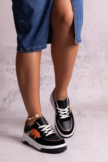 Czarne sneakersy eko...