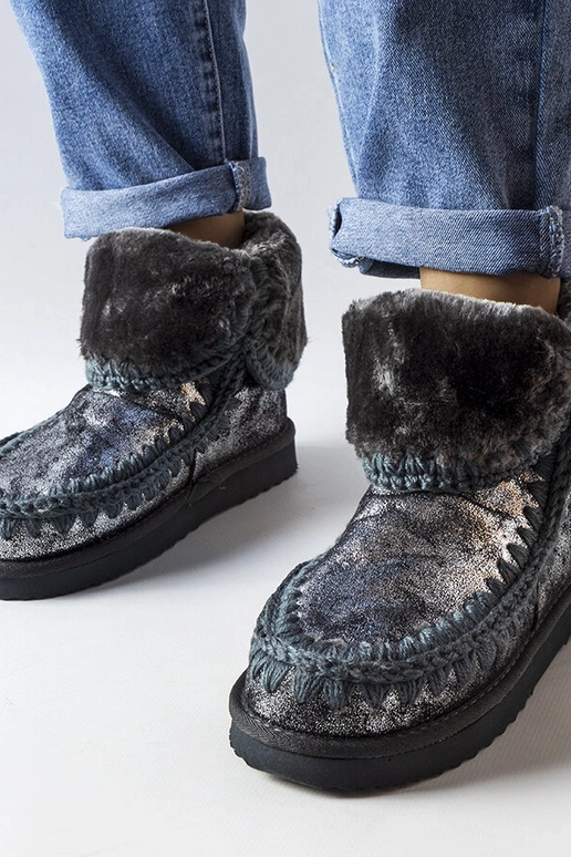 Szare metaliczne eskimoski ocieplane...