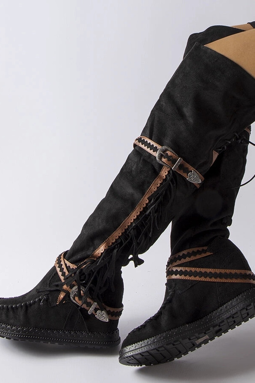 Czarne kozaki na koturnie Novella Czarne kozaki na koturnie Novella