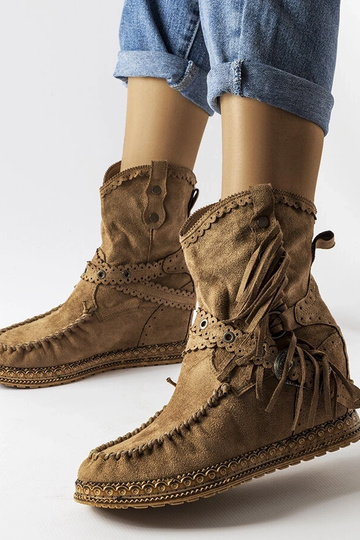 Ciemnobrązowe botki na... 2