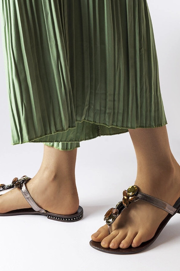 Brązowe eleganckie japonki... 2