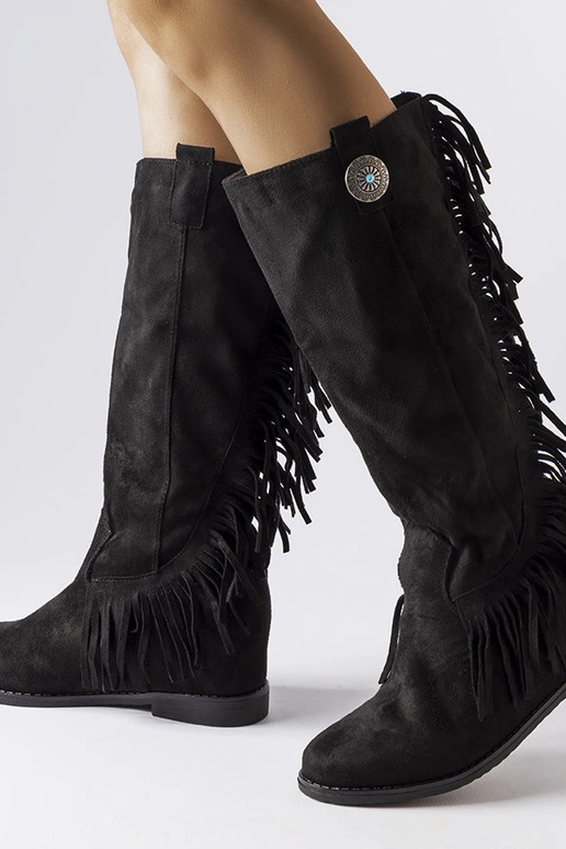 Black patent leather insulated boots... Black patent leather insulated boots...