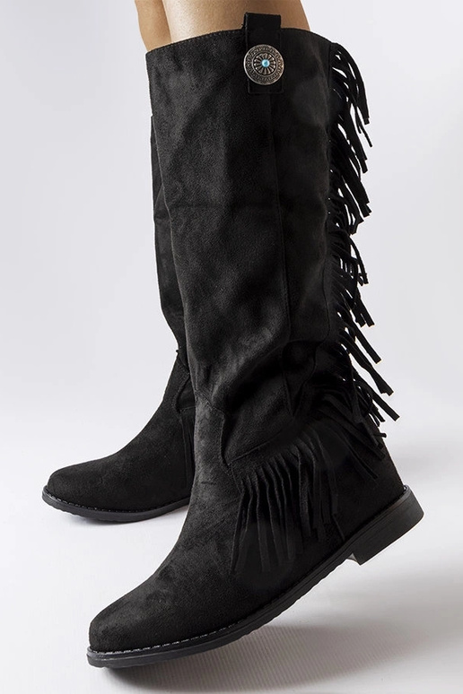 Black patent leather insulated boots... Black patent leather insulated boots...