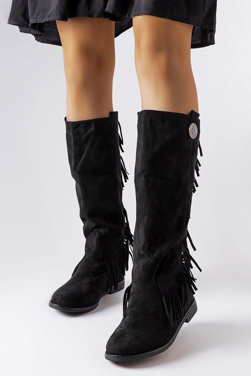 Black patent leather insulated boots... Black patent leather insulated boots...