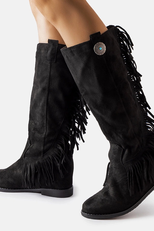 Black patent leather insulated boots... Black patent leather insulated boots...