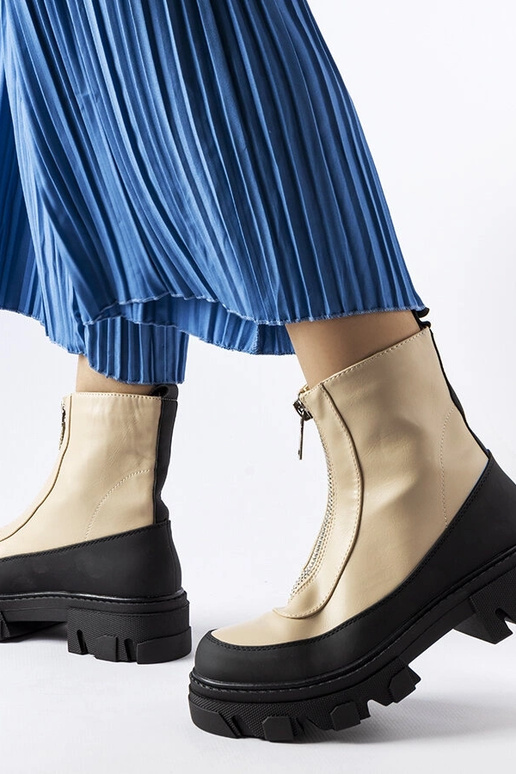 Black patent leather insulated boots...