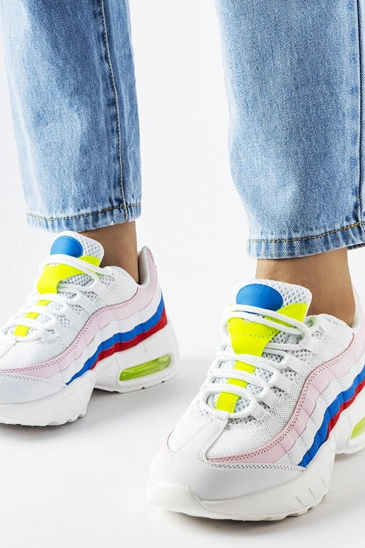 Białe sneakersy z kolorowymi...