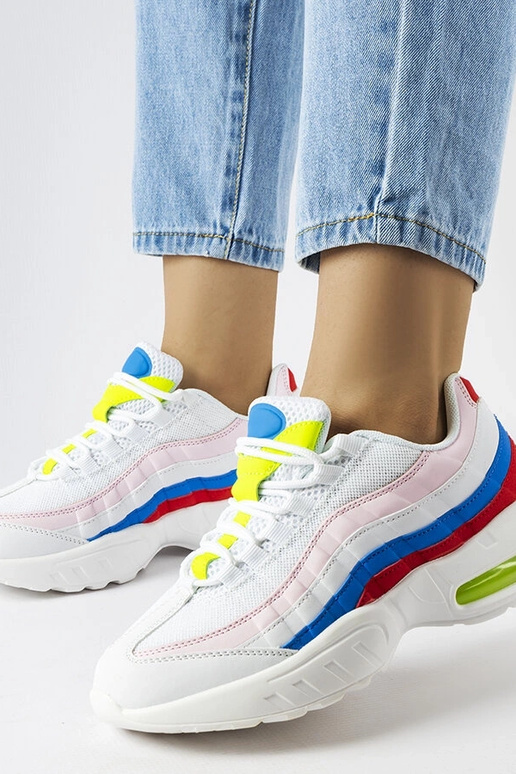 Białe sneakersy z kolorowymi...