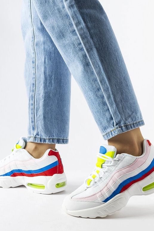 Białe sneakersy z kolorowymi...