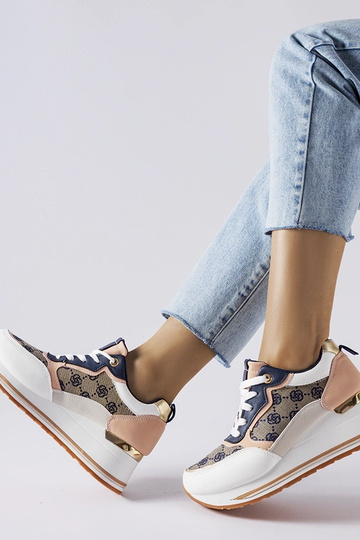 Biało-różowe sneakersy na... 2