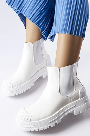 Białe workery z gumowymi... 2