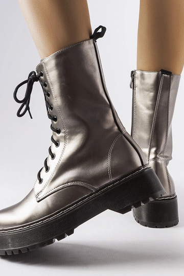 Black wedge heeled boots... 2