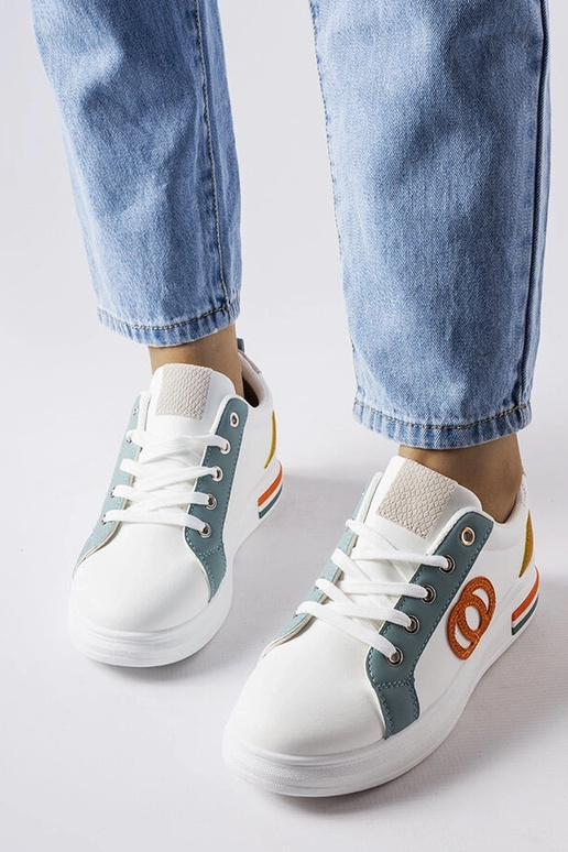Białe sneakersy z kolorowymi...