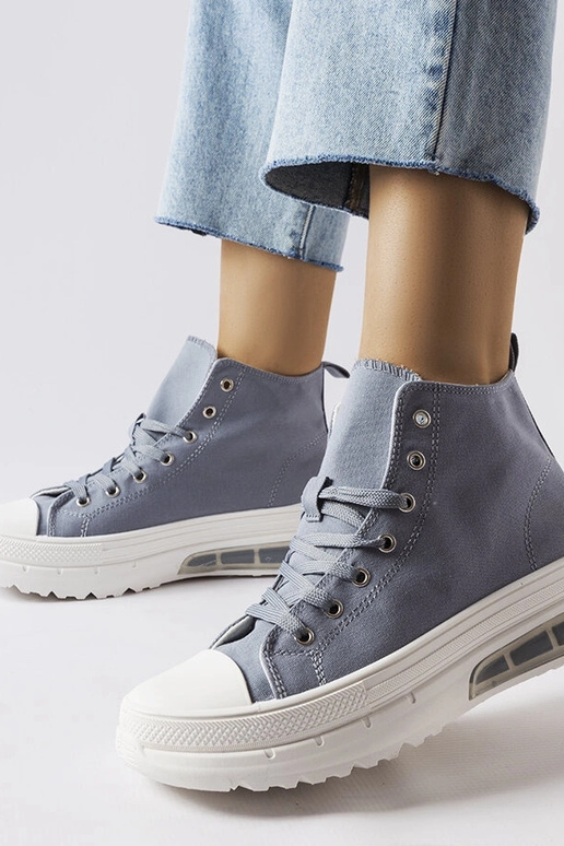 Szare trampki za kostkę Quiet