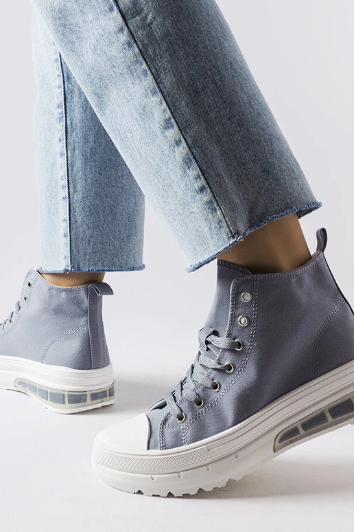 Szare trampki za kostkę Quiet