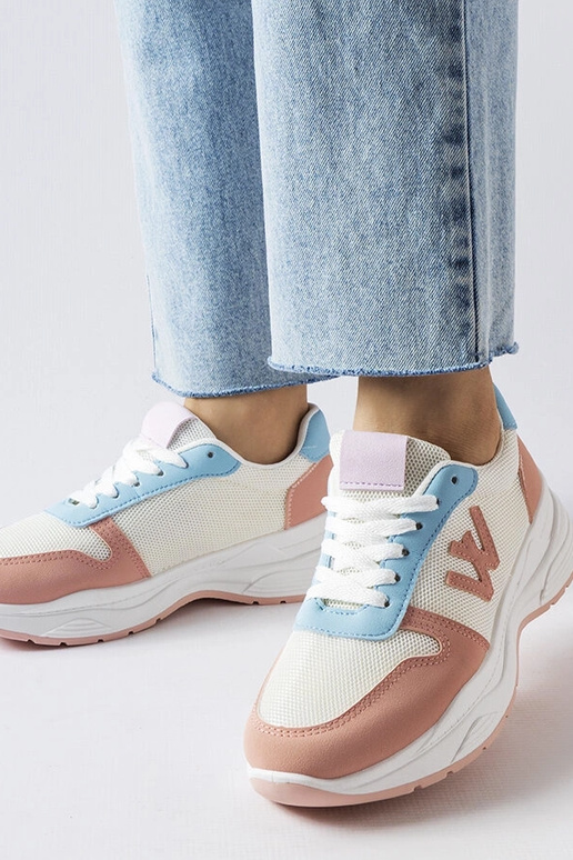 Biało-Różowo-niebieskie sneakersy...
